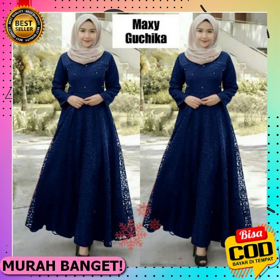 Baju Gamis Muslim Terbaru 2021 2022 Model Baju Pesta Wanita Kekinian Kondangan Kekinian Gaun Remaja 