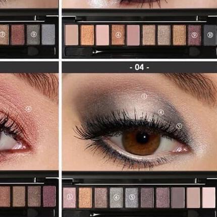 ♪ Focallure 10 Colors Eyeshadow With Brush FA08 ✲