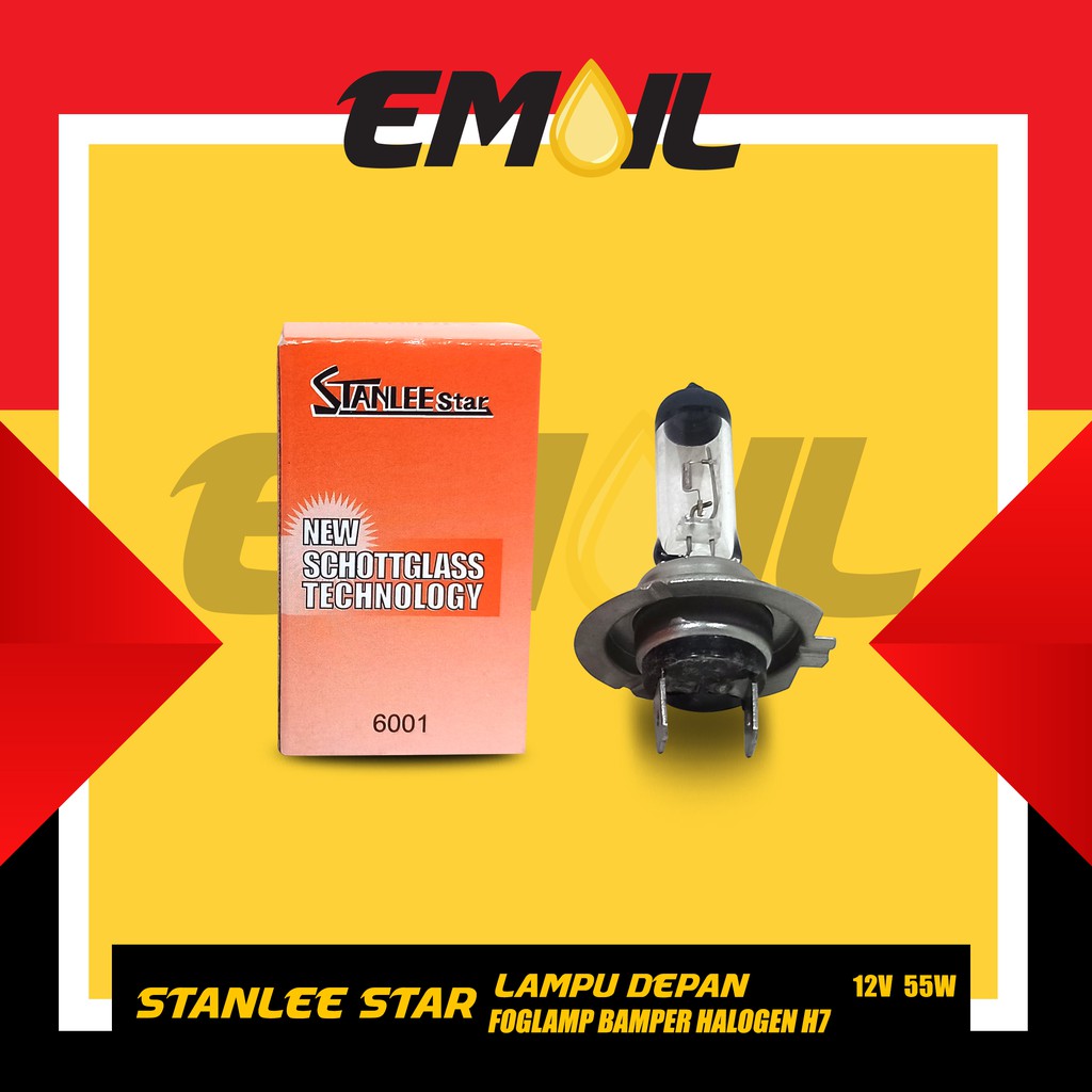 Bohlam lampu depan foglamp bamper halogen H7 12v 55w merk stanlee star