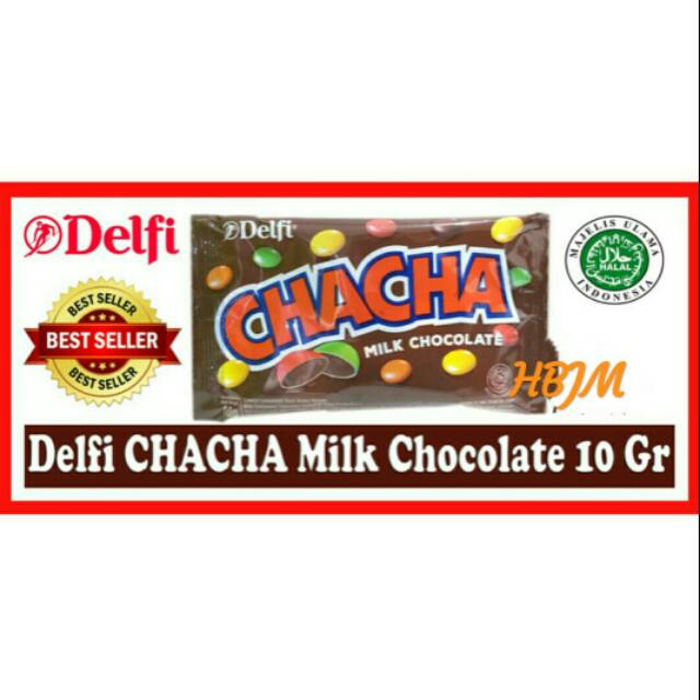 

DELFI CHACHA MILK CHOCOLATE 10 GR /35GR/60GR/ COKELAT CHA CHA COKLAT HALAL