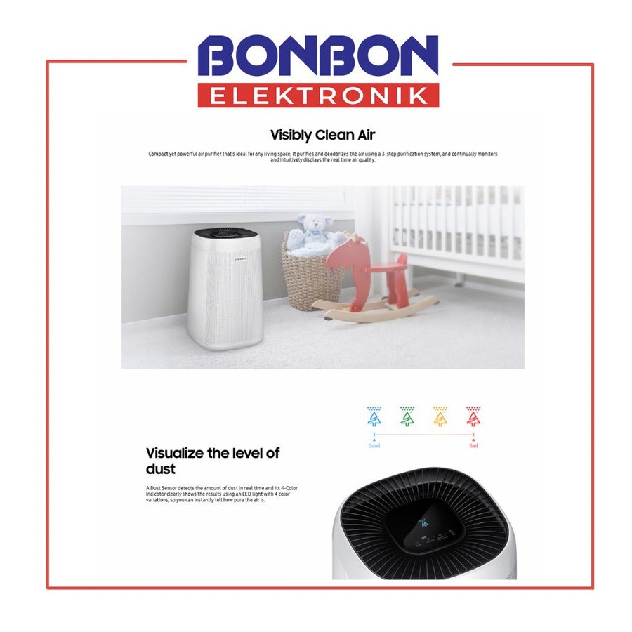 Samsung Air Purifier AX34R3020WW Coverage Area 34m² AX34R