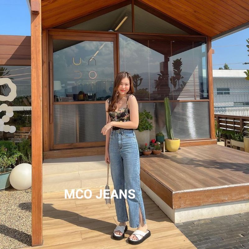 OOTD Celana Jeans Korea Belah Samping - Celana Jeans Terbaru