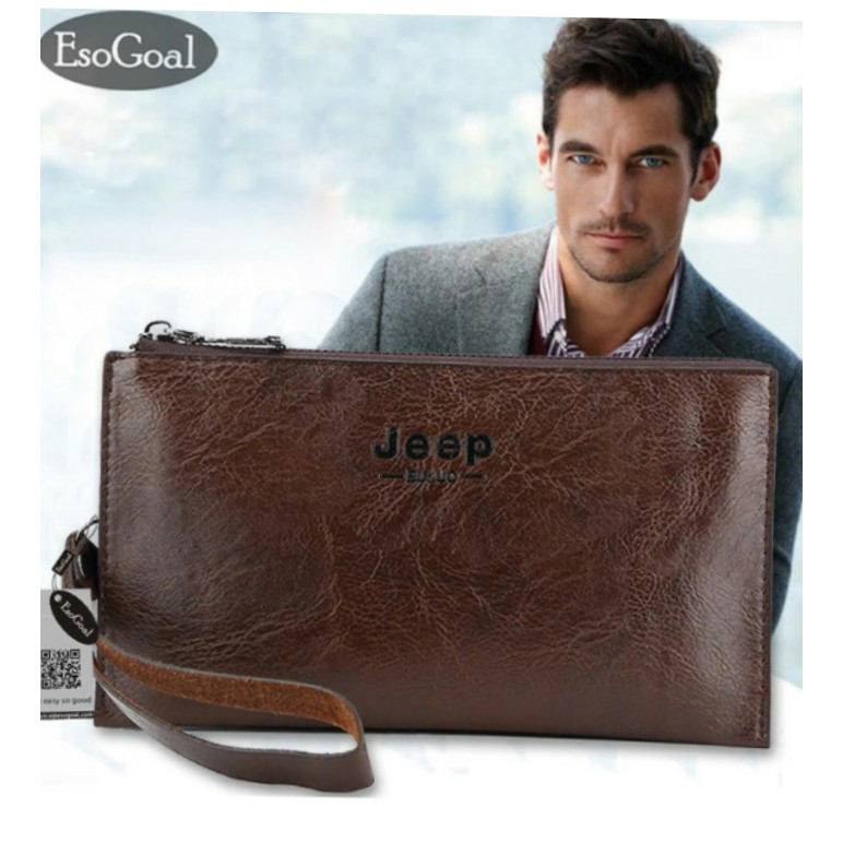 UQ26 Tas Tangan Clutch Handbag Kulit Original Yueskangaroo Hb-005- Cluth Cowok Sekolah Kuliah Kerja