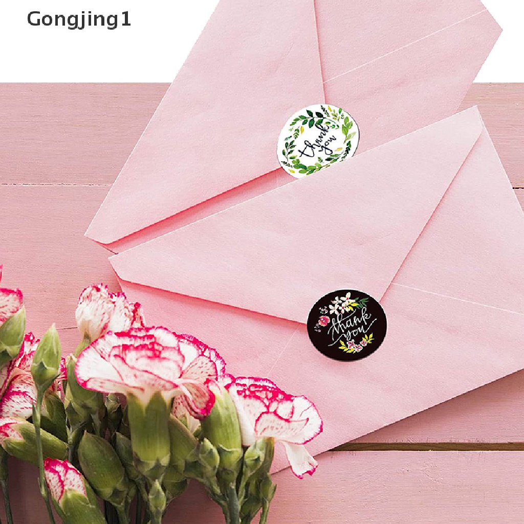 Gongjing1 500Pcs Stiker Label Segel Tulisan Thank You Untuk Pesta Pernikahan / Scrapbook