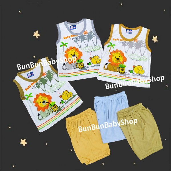 +6 bln Setelan Bayi Laki Stelan Baju Pakaian Baby Perempuan Murah Anak Motif Lucu Kutung Cowo Cewe