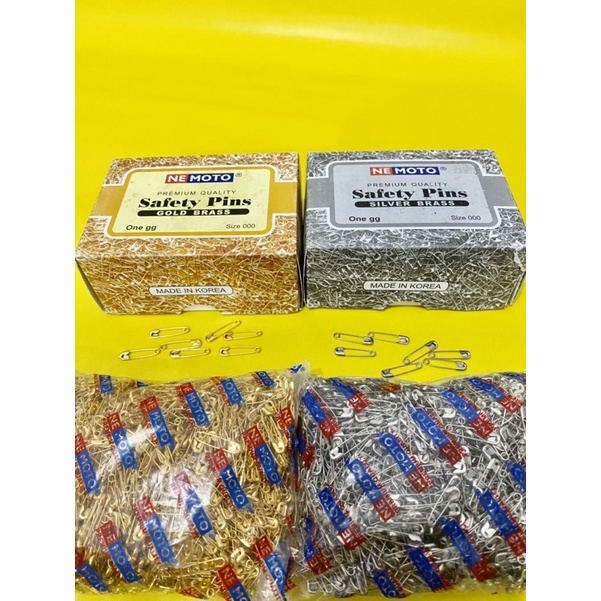 PENITI KECIL NEMOTO MADE IN KOREA ISI 100 PCS / Peniti Stainless Steel Anti Karat