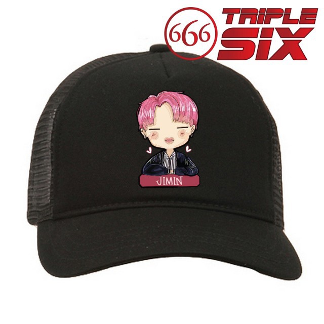 Topi Trucker Jaring BTS Jimin Chibi