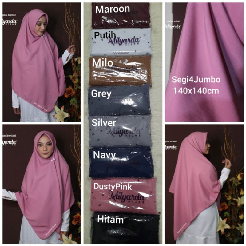segi empat syari original milyarda hijab
