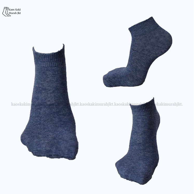 Kaos Kaki Pendek Pria Wanita Hitam Polos Semata Kaki