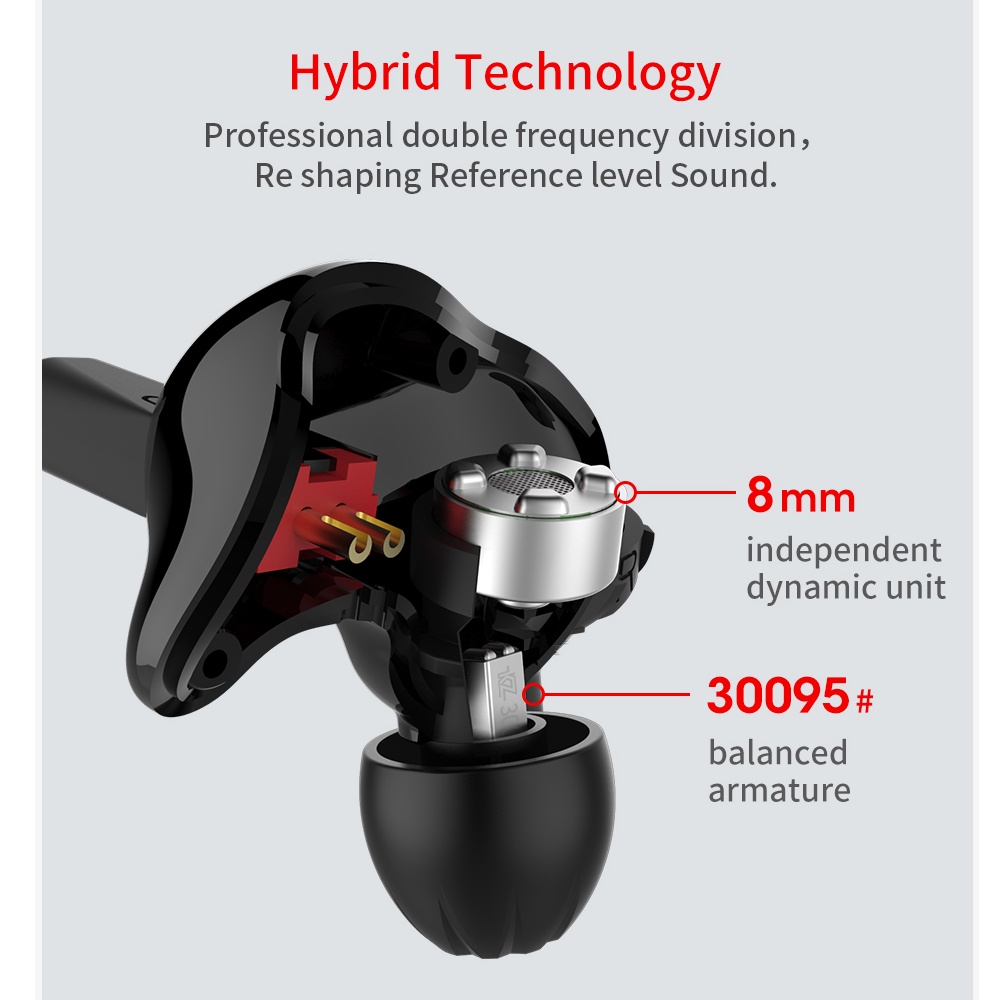 KZ ZS4 Dual Driver Earphone with mic - GARANSI RESMI