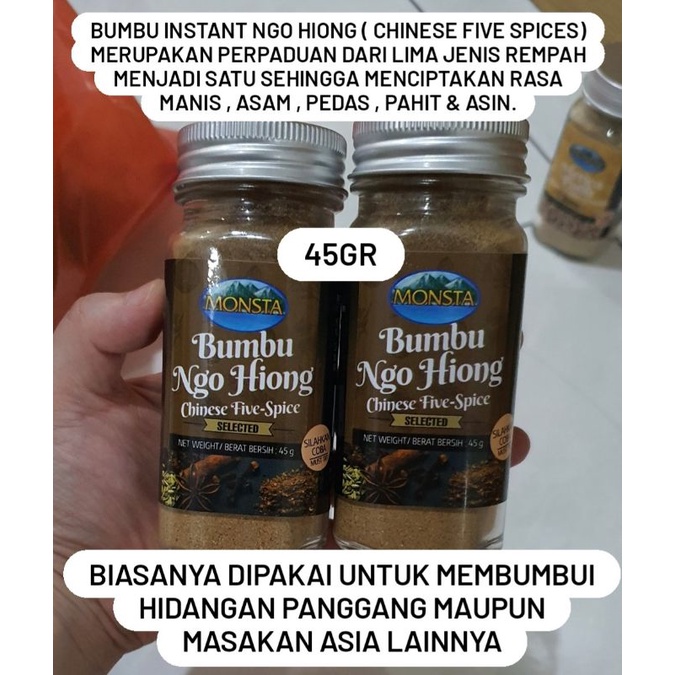 45G BUBUK NGO HIONG CHINESE FIVE SPICE POWDER NGOHIONG LIMA REMPAH 45GR