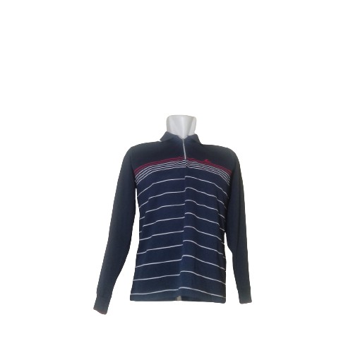 Kaos Kerah Lengan Panjang Resleting