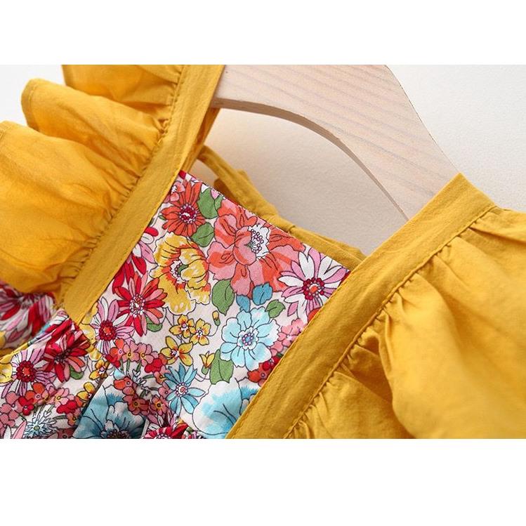 J2S8 BABYLOVANTA DRESS BAYI Motif FLOGREEN & FLOPINK  TOPI /  GAUN BAYI 0-2 TAHUN / baju anak peremp