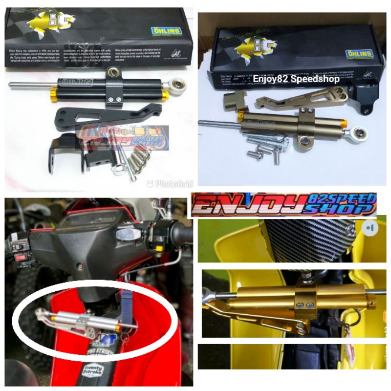 new Stabiliser Stabilizer stang stering dumper clik fungsi model Ohline as gold plus Breket tengah cnc universal Matic bebek