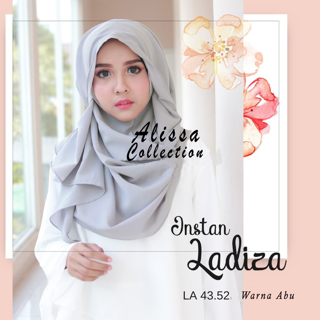 Instan Amira kerudung  amira pasmina tassel Warna  Abu  