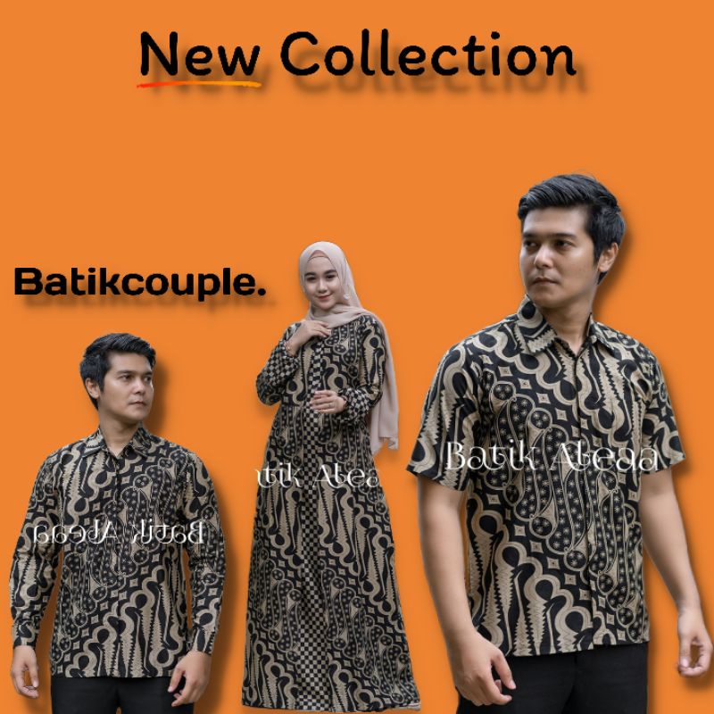 BISA PISAH Batik Couple Keluarga Sania Ruffle Ori ndoro jowi TERMURAH DI SHOPEE