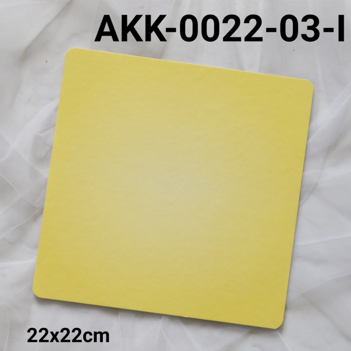 

GR-AKK-0022-03 CAKE BOARD TATAKAN ALAS KUE KOTAK 22CM BASIC POLOS BEST SELLER