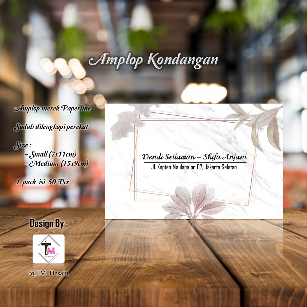 

isi 50 pcs Kode C70 - Amplop Kondangan / Amplop Desain / Amplop Nama - @TM_Desain