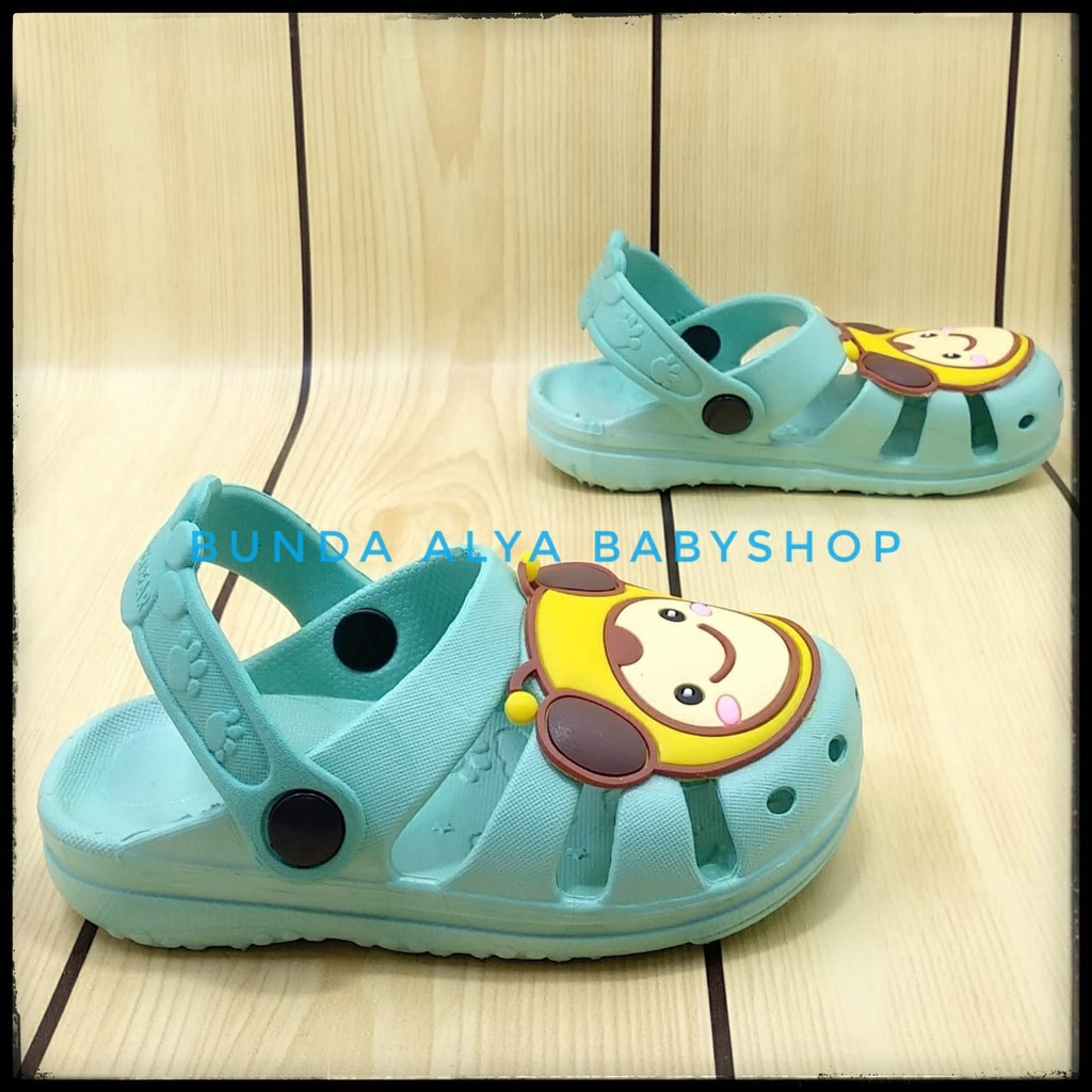 Sandal Anak Karet Usia 2 3 Tahun TOSKA - Sendal Anak Elastis Karet Anti Licin Motif Lucu Size 25 - 29