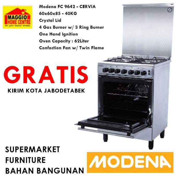 Kompor Gas Modena Oven Modena - Freestanding Cooker Modena - Fc 9642 Deyinasut