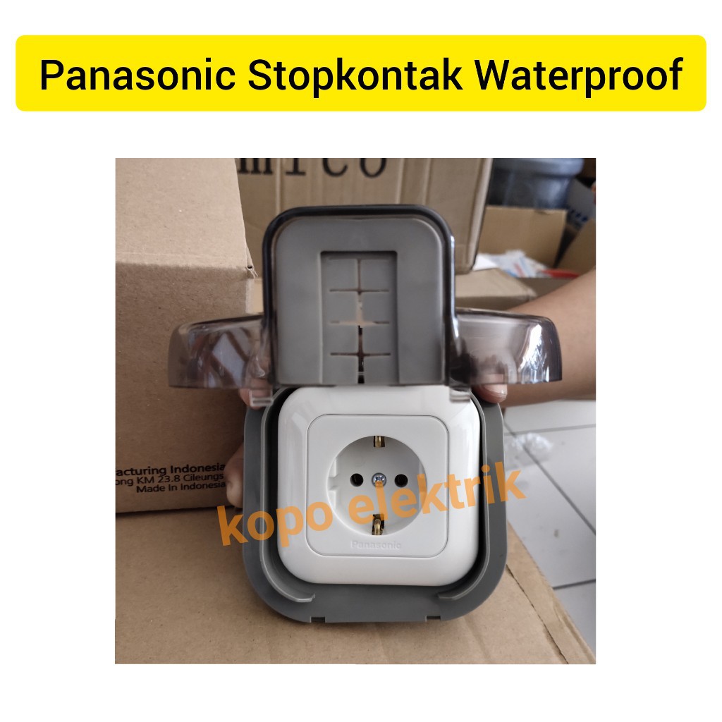 Panasonic Stop Kontak Waterproof Tanam Stopkontak Plus Cover