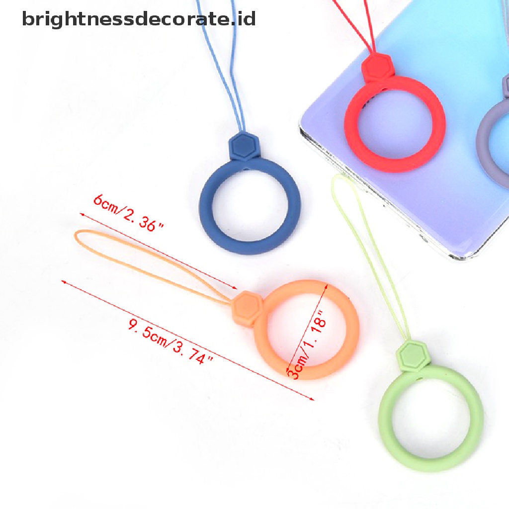 [birth] Finger Ring Anti-lost Universal Phone Short Lanyard Silicone Pendant Ring Strap [ID]