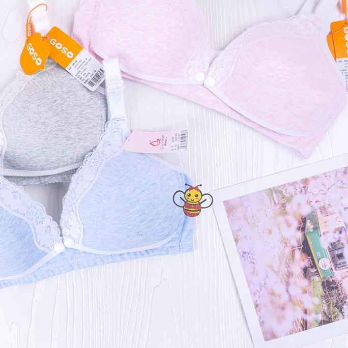 ♩ BEE - Bra Bh Menyusui Tanpa Kawat / Bh Busui Premium Maternity Bra Kancing Tiga 3036 ֍