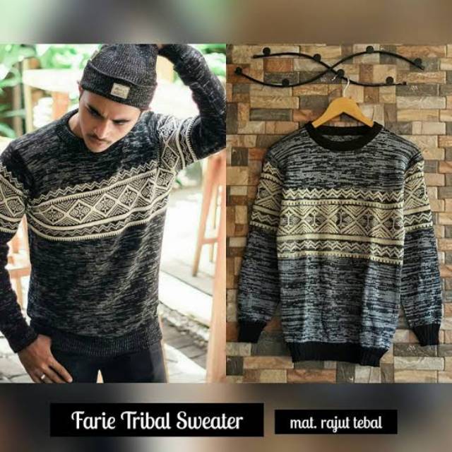 SWEATER RAJUT FARRIE SWEATER PRIA TRIBAL PREMIUM TEBAL