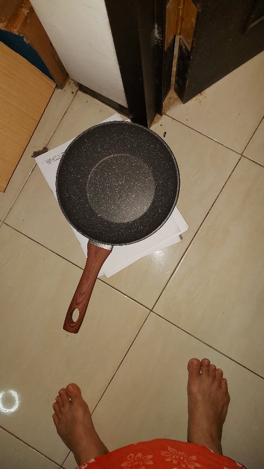 Fry Wok 3mm Induksi Marble 24cm Fp-0641