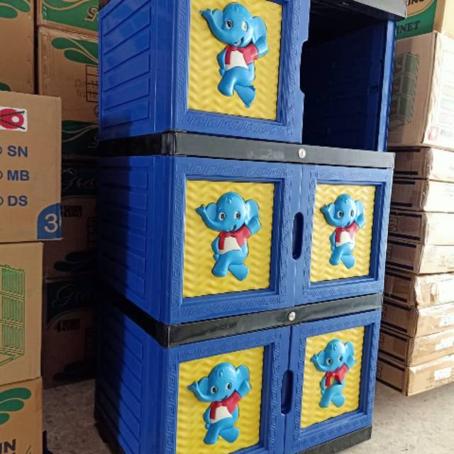 Lemari plastik susun 3