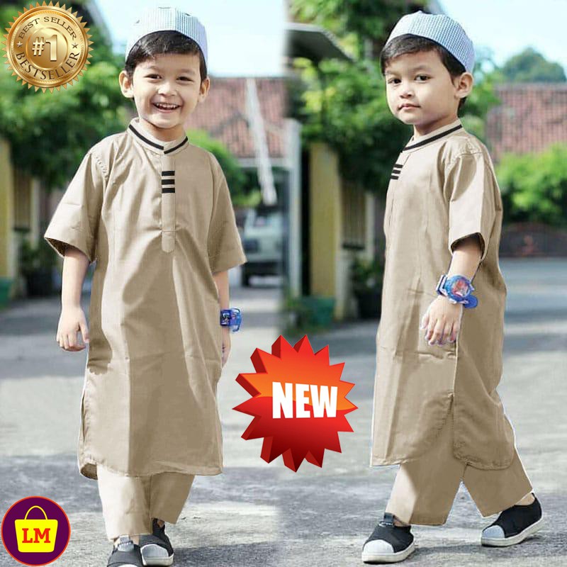 TERBARU TERMURAH TERLARIS Baju SETELAN KOKO ANAK LIST Usia 2-15 tahun LMS 11447 11449 11451 11453