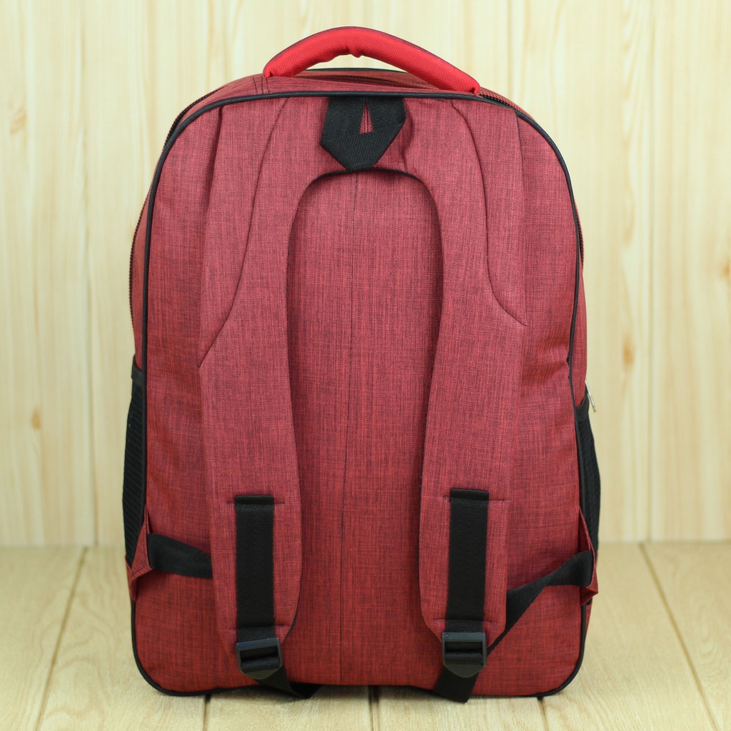 Back Pack Alfito Kotak Merah Tas Ransel Laptop Pria Trendy Berkualitas