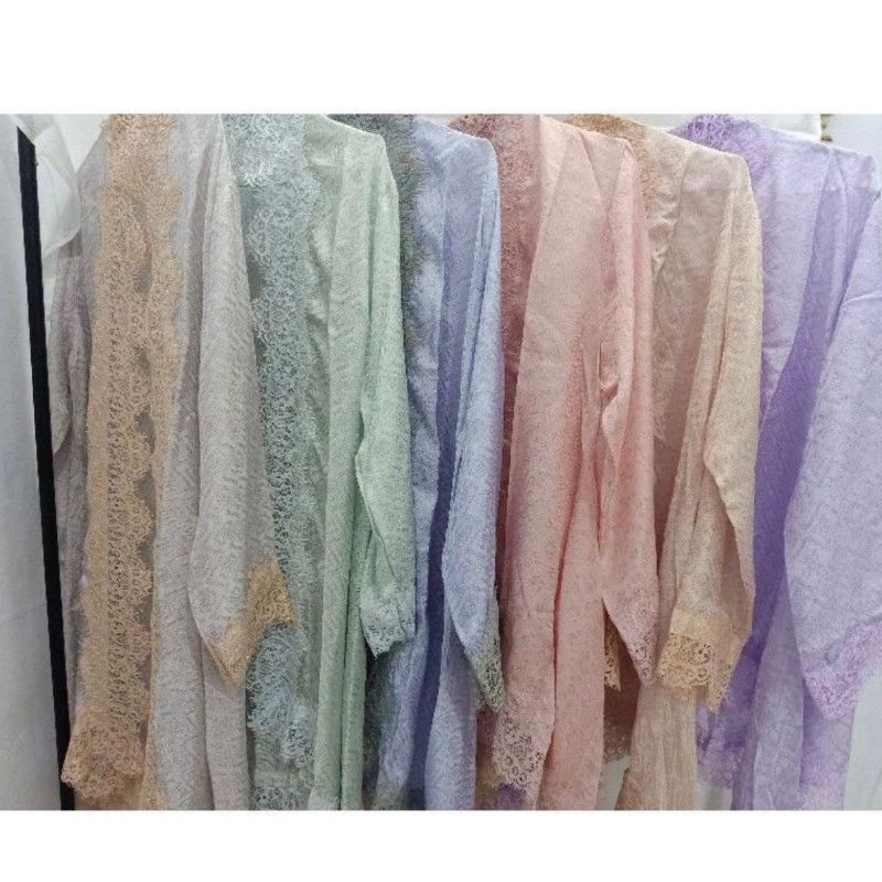 TERBARU ATASAN TOP WANITA OUTER BATIK LACE / OUTER RENDA / OUTER BATIK VISCOS LENGAN PANJANG KONDANG