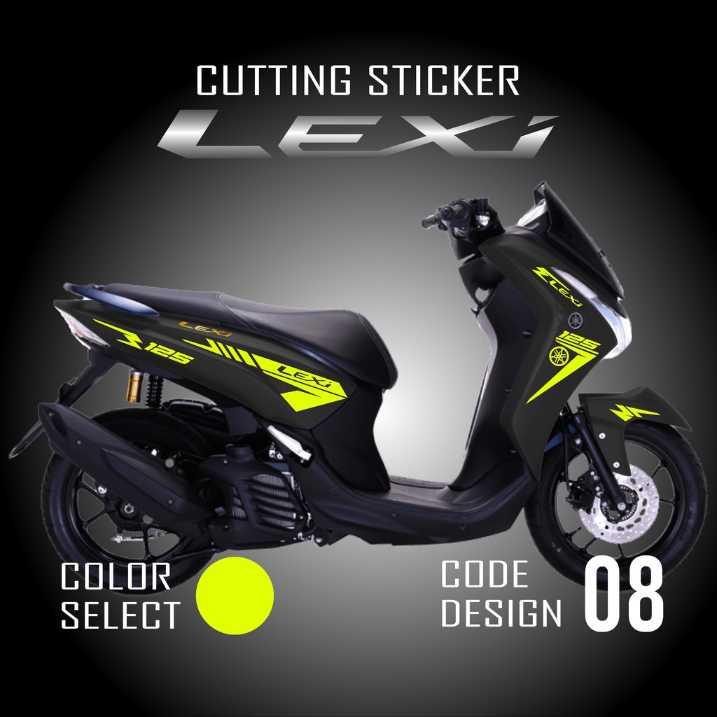 Stiker Cutting LEXI 125 - Sticker Striping Lis Timbul Variasi Motor Yamaha Lexi 125 Warna Solid Gold