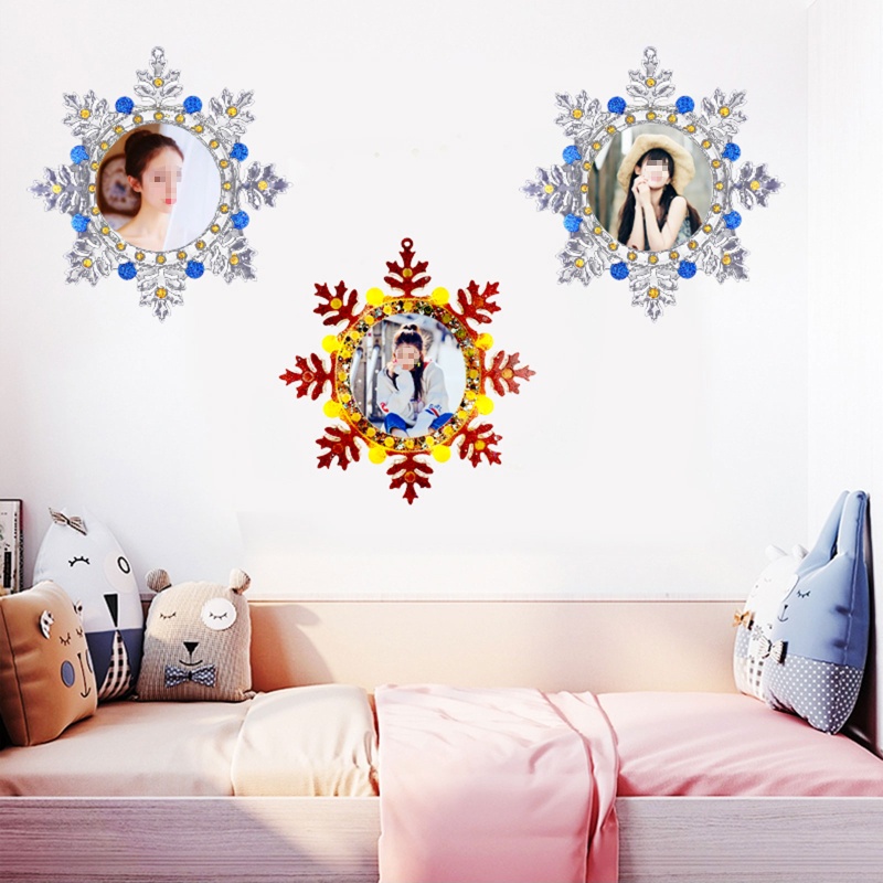 Siy Cetakan Frame Fotocermin Bentuk Snowflake Bahan Silikon Untuk Dekorasi Rumah