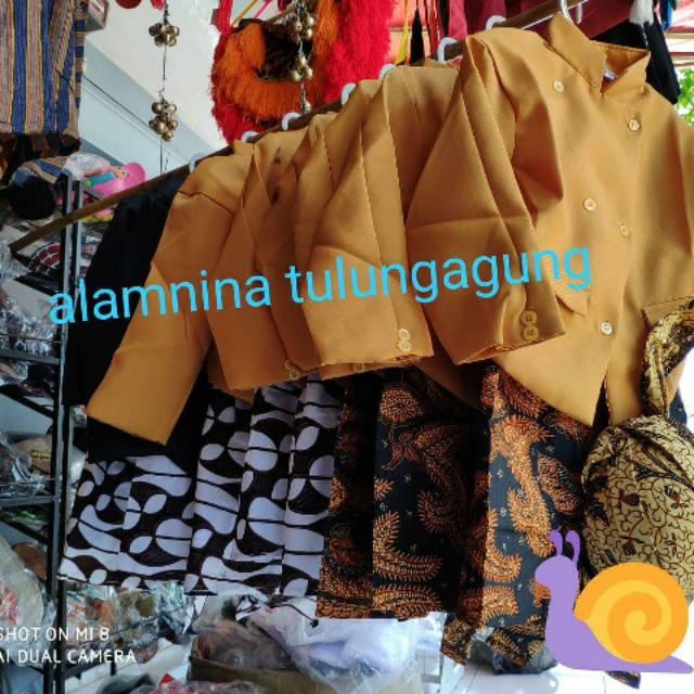Setelan beskap baju dalang anak