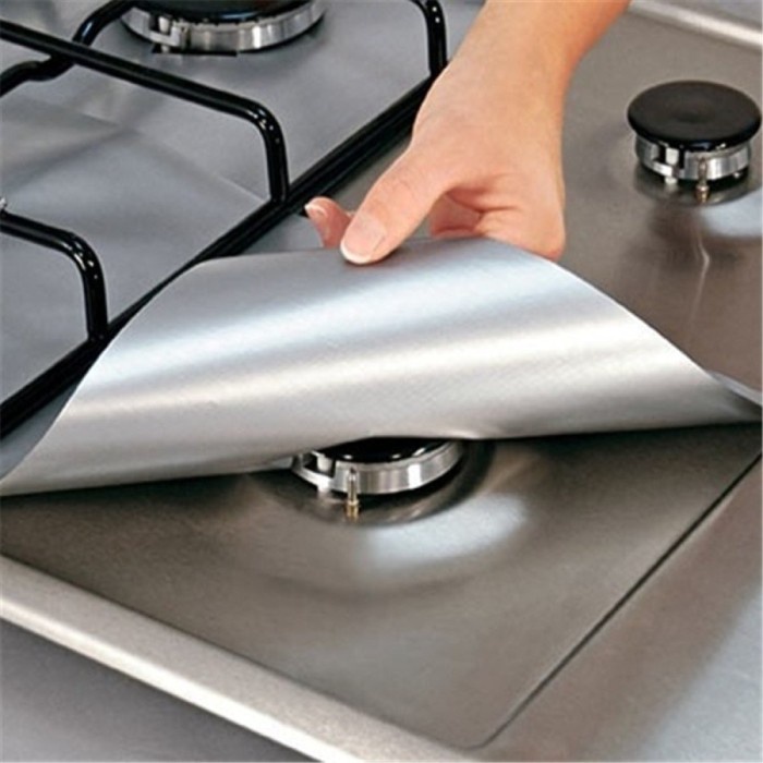 Reusable Foil Stove Cover Isi 8PCS