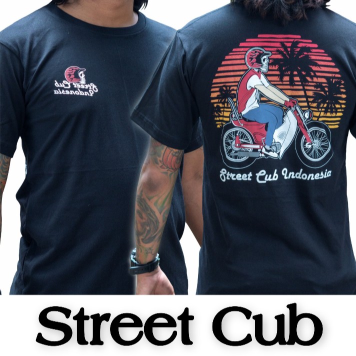 KAOS MOTOR STREET CUB HONDA C70 HITAM