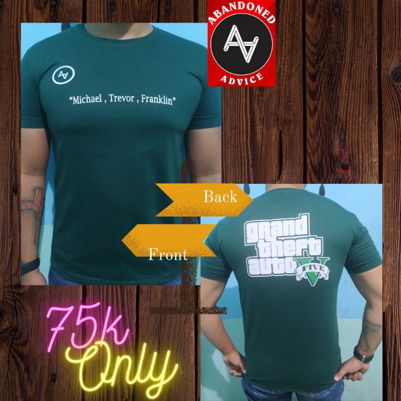 Kaos GTA cotton combed 24s plastisol