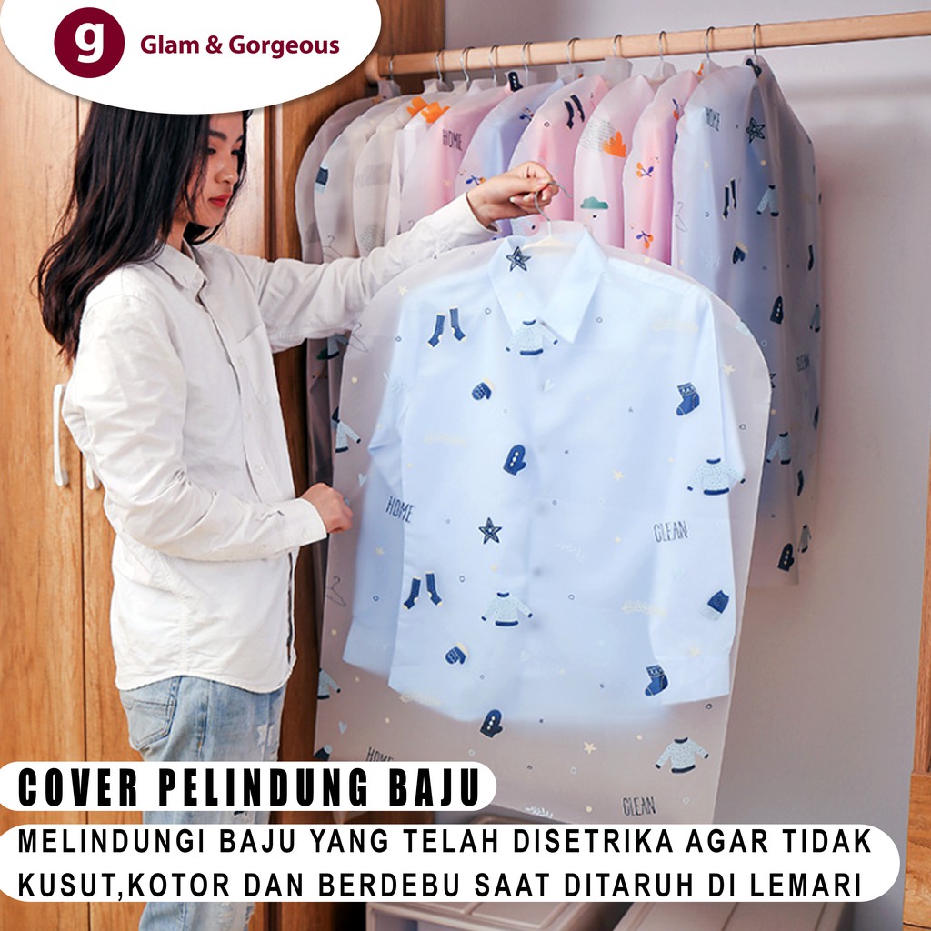 Cover Pelindung Baju Pakaian 60 x 120cm Anti Debu Motif Lucu - CDC002