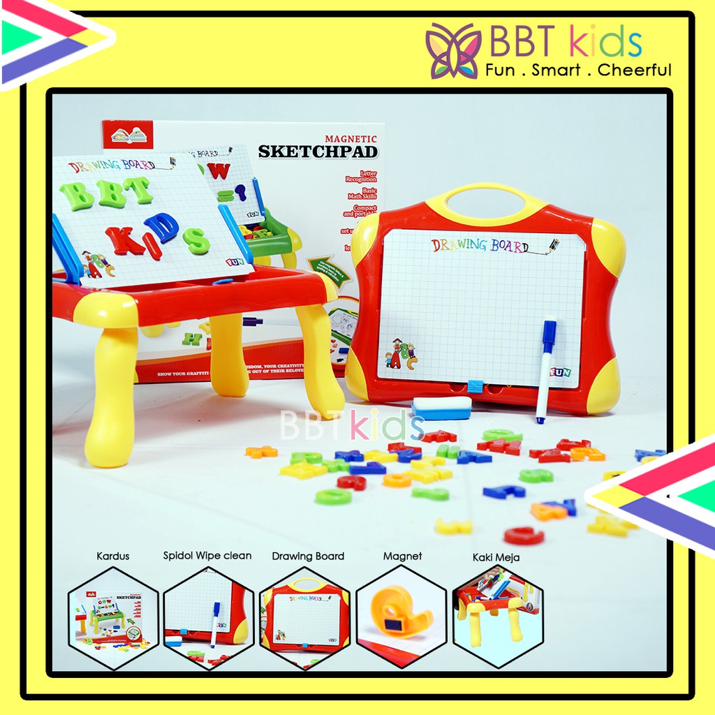 MAINAN EDUKASI ANAK MAGNETIC BOARD LEARNING CASE FIRST SECOND CLASSROOM SCHOOL PAPAN TULIS MAGNETIK