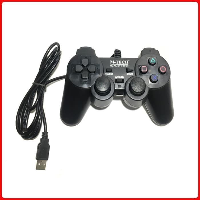 Gamepad Single black m-tech wired usb 2.0 for Pc ps3 ps4 Mt-830s - Joystick controller mtech 1 hitam