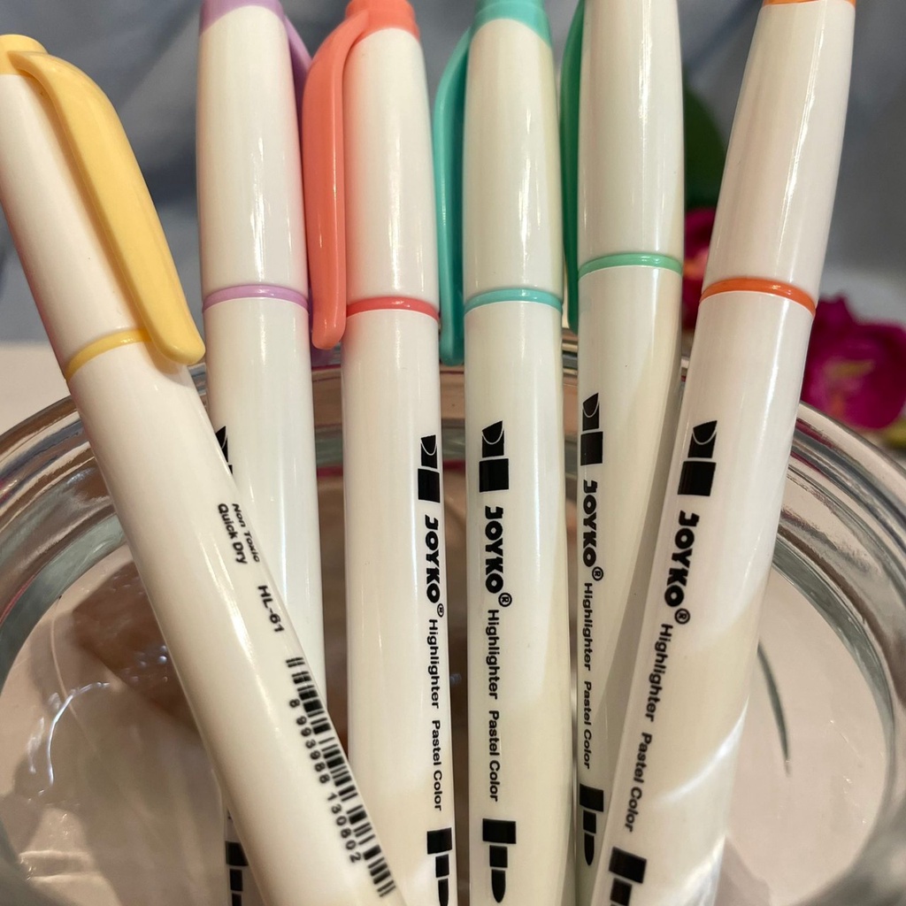 SPIDOL JOYKO 1 SET STABILO ISI 6 PIECE PASTEL COLOUR UNIK BEST QUALITY ALAT TULIS SEKOLAH DAN KANTOR UNIK KOMPLIT HARGA TERJANGKAU STATIONARY CUTE READY GROSIR COD