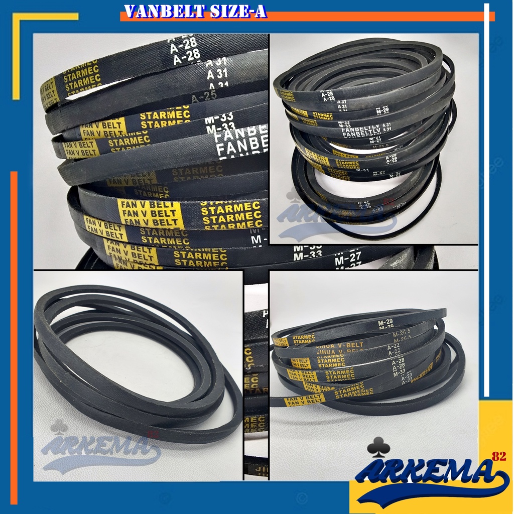 VANBELT / VBELT / FANBEL / PEMBEL / FANBEL MESIN CUCI  VANBELT MESIN CUCI MULTI size A