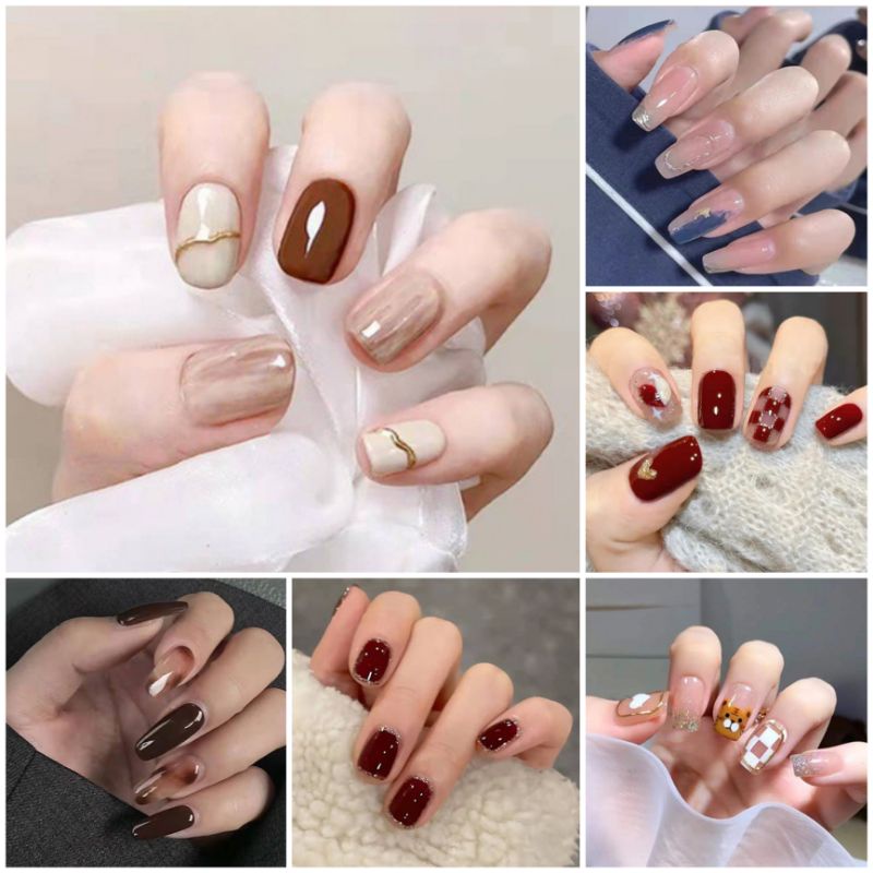 Fake Nails Art / Kuku Palsu 24 pcs (R301-R400) FREE LEM CAIR 2gr