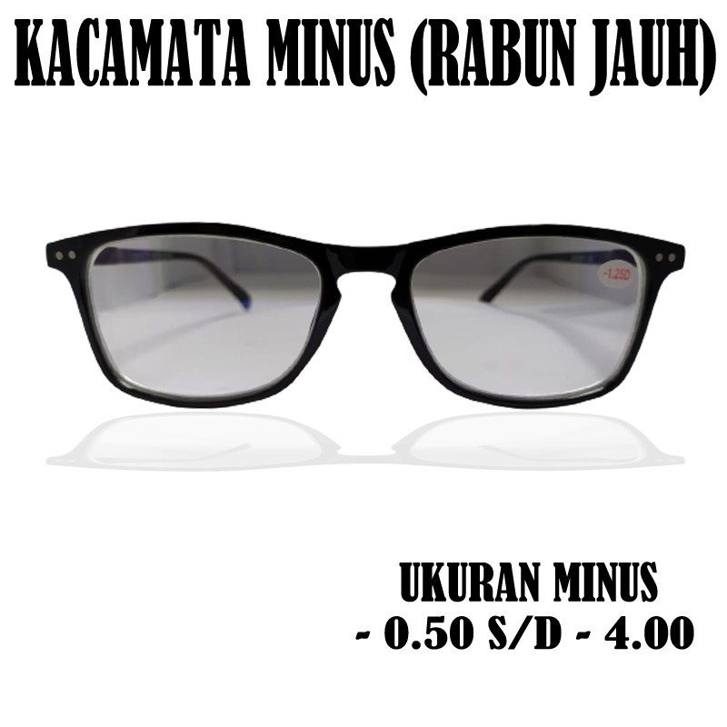 Kacamata Baca Minus (-) Pria Wanita -0.50 s/d -4.00 Reading Glasses Kaca mata Minus Kacamata Fashion