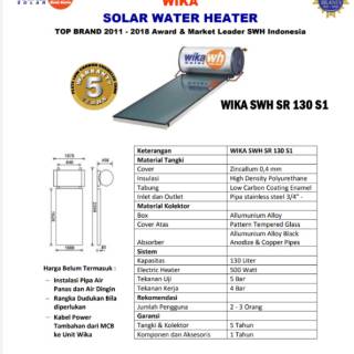 PEMANAS AIR TENAGA SURYA - SWH SR130S1 SOLAR WATER HEATER | Shopee