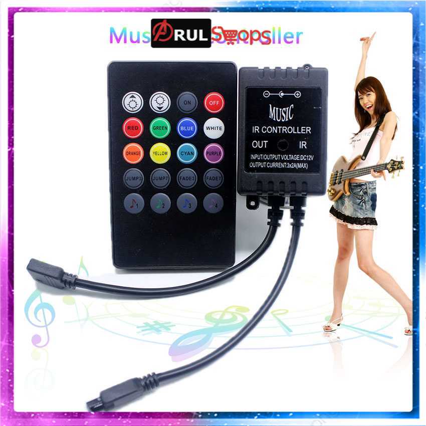 Tightsen Sensor Suara Music Control Lampu LED Strip + Remote Control
