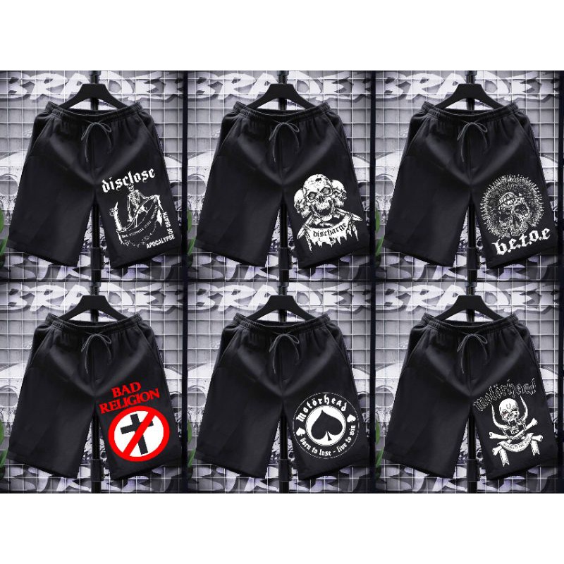 bokser band punk,celana pendek band punk,celana bokser,celana dalam,celana santai
