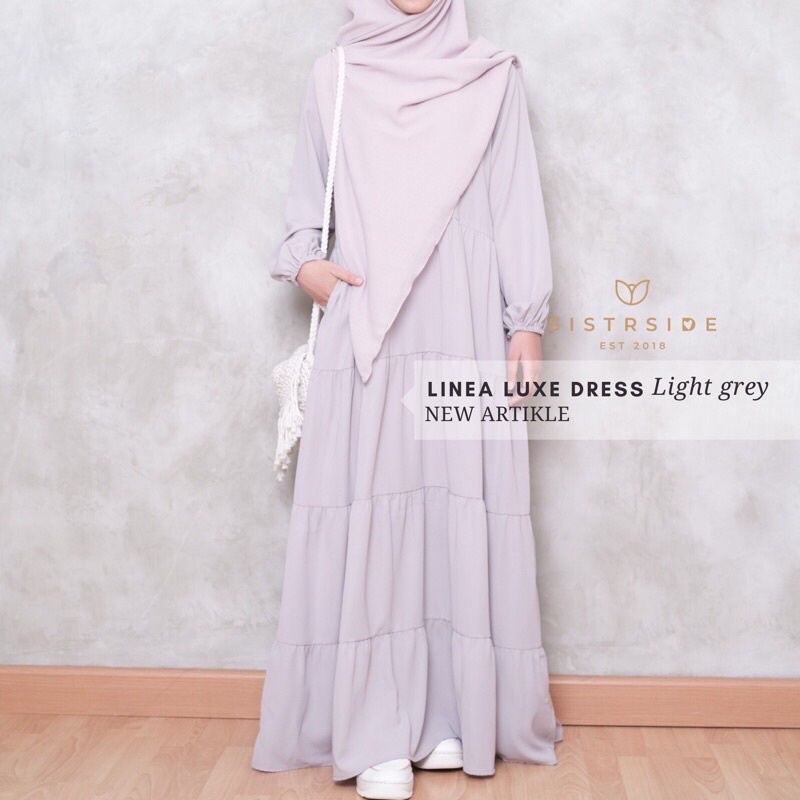 Line luxe dress by sistrside (light grey) size XL